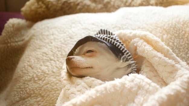 A close-up shot of a memory foam dog bed, showcasing the conforming nature of the foam and its plush, soft cover, highlighting its orthopedic benefits.