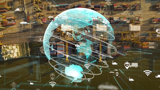 A visual depiction of a company's supply chain, highlighting the shift from international suppliers to domestic sources. Arrows indicate the flow of goods, with emphasis on the reduced reliance on tariff-affected countries.