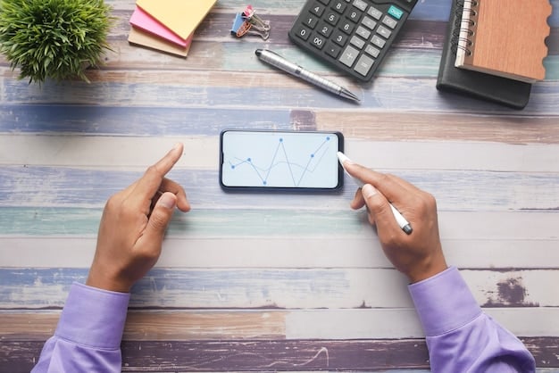 A person using a budgeting app on their smartphone, showing categories of expenses and income, symbolizing financial management.