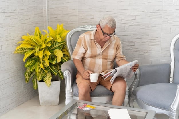 An elderly person sitting in a comfortable chair, looking thoughtfully at a photo album. The background is a warm, inviting living room, suggesting a sense of nostalgia and reflection on life and legacy.