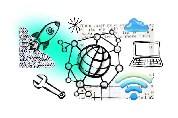 A collage of icons representing various data analytics skills, such as programming, statistics, data visualization, and communication. The icons are arranged in a visually appealing and organized manner.