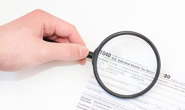 Close up of a customs declaration form being filled out with attention to detail. A magnifying glass rests nearby, highlighting the need for accuracy.