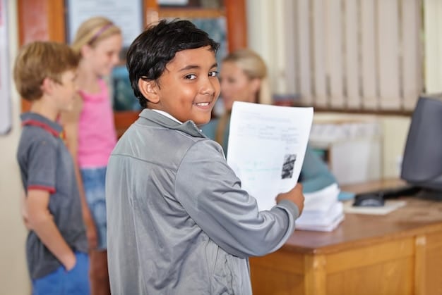 A high school student respectfully requesting a letter of recommendation from a teacher after class, emphasizing the importance of building positive relationships with educators to strengthen college applications. The teacher is shown smiling and engaging with the student.