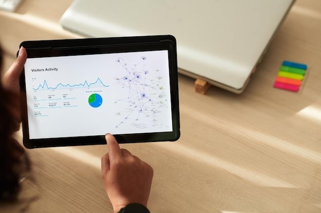 A close-up of a tablet screen displaying an interactive dashboard with various charts and graphs related to global trade data, tariffs, and supply chain logistics, highlighting modern data analytics in customs.