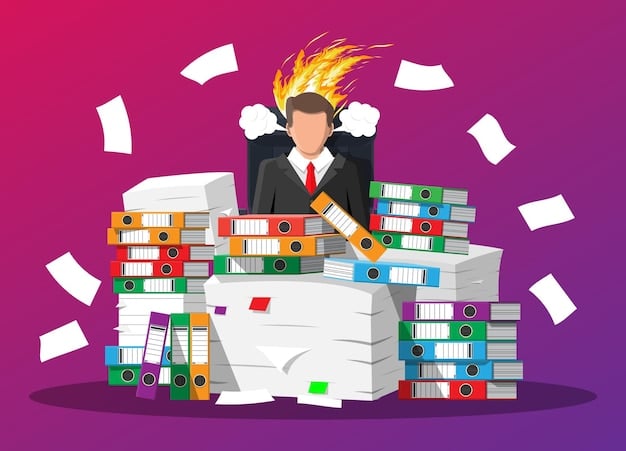 A confusing and disorganized pile of paperwork meant to demonstrate compliance with the First Sale Rule. The image should convey the opposite of the previous document image, illustrating the pitfalls of the process 'How to Qualify for the First Sale Rule and Reduce Your US Import Valuation by up to 25%'.