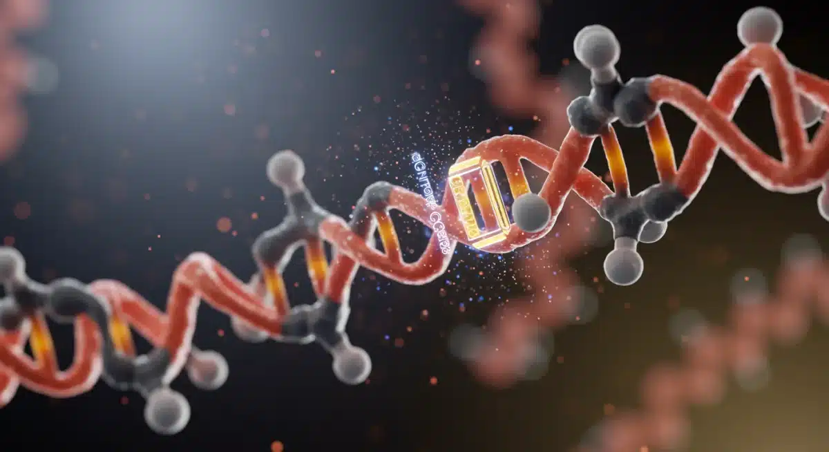 CRISPR-Cas9 molecular model demonstrating gene editing technology