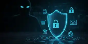 Urgent Warning: 15% Increase in Online Scams Projected for 2025, New Protection Measures Detailed Digital shield protecting online activities from cyber threats, urgent warning