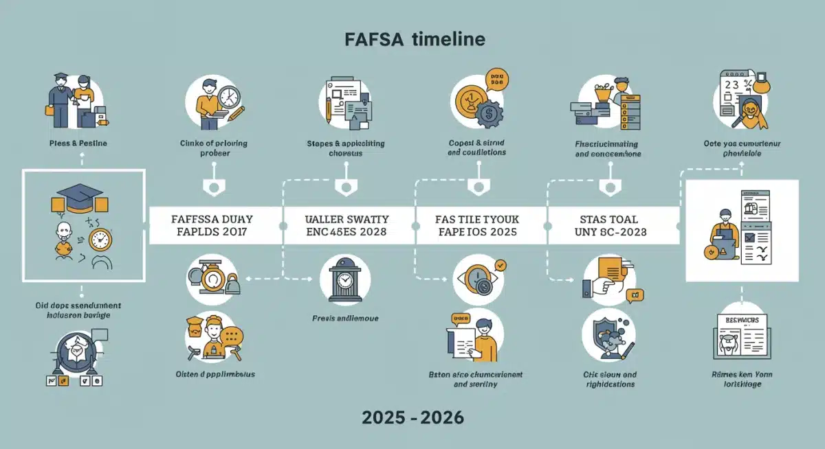 FAFSA 2025-2026 application timeline with important dates highlighted