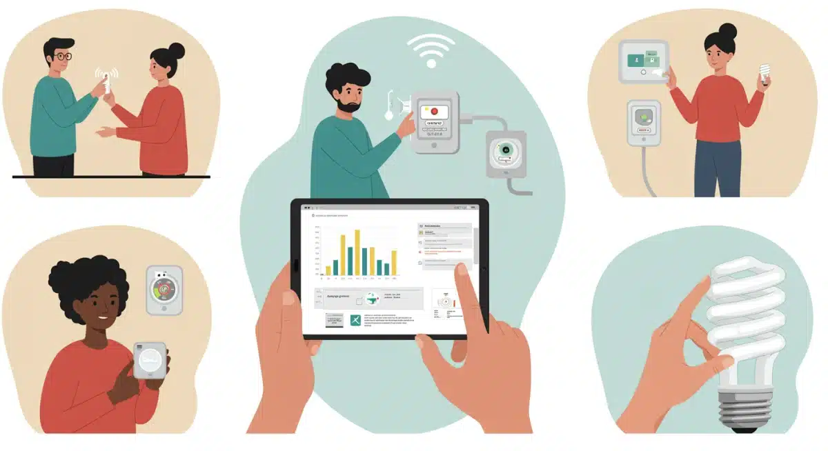 Households adopting new energy technologies and practices due to policy changes.