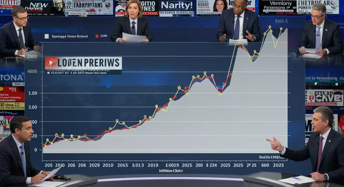 Inflation rate chart with 2025 projection and central bank policy discussion