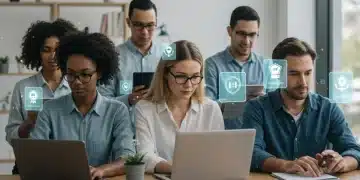 Career Advancement: Online Certifications for US Workers in 2025 Professionals learning online with certifications for career growth
