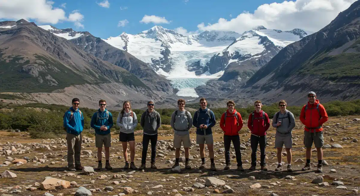 American hikers exploring the rugged beauty of Patagonia, a prime experiential travel spot.