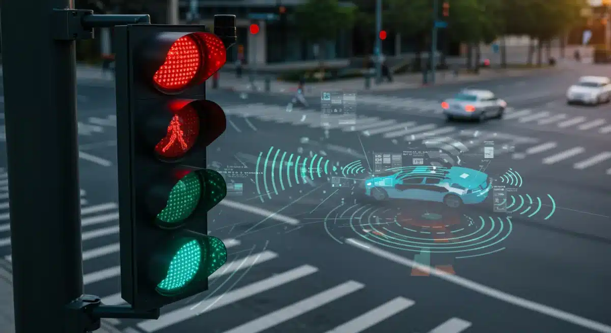 Smart traffic light communicating with autonomous vehicle