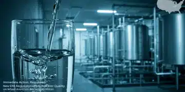 Pristine water flowing into a glass, symbolizing new EPA water quality regulations affecting millions of Americans by 2026.