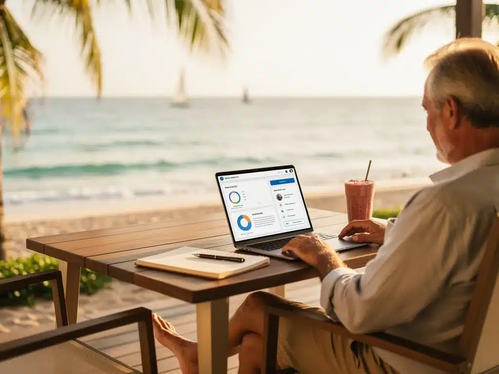 Remote work during a flexible work-optional retirement lifestyle
